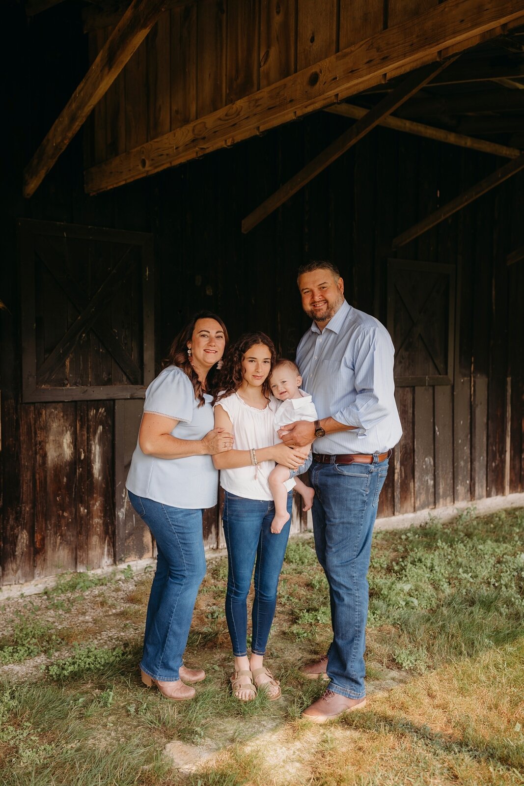 Nicole Ruddell with her family